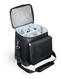 Cellar - 6 Bottle Wine Tote - Black Empty Picnic Wine Carriers