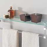 American Standard Town Square Towel Bar with Glass Shelf, Chrome #2555.034.002