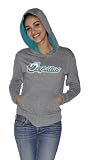 NFL Women's Miami Dolphins Tried and True Hoody (Heather Grey, Small)