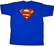 DC Comics Superman Classic Shield Logo Royal Blue Adult T-shirt