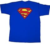 DC Comics Superman Classic Shield Logo Royal Blue Adult T-shirt