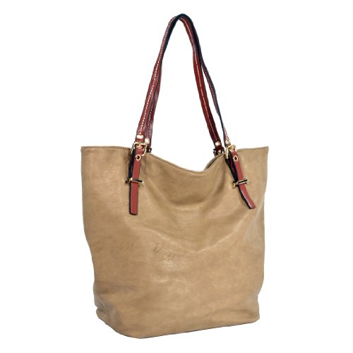 MG Collection ADELE Classic Large Bucket Shopper Tote Purse