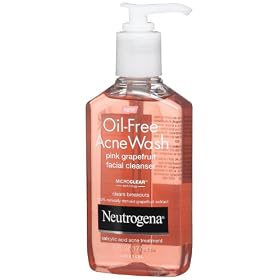 Neutrogena Oil-Free Acne Wash Facial Cleanser, Pink Grapefruit, 6 Ounce
