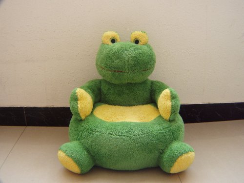 23 x21 Easter Plush Animal Chair Dark Green Frog Design