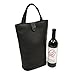 Piel Leather Doulbe Wine Tote, Black, One Size