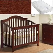 London Java Convertible Crib with Mattress Conversion Kit Included