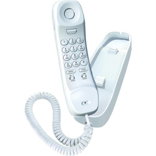 New Uniden Slimline Corded Phone White Power Failure Protection Last Number Redial Ringer Settings