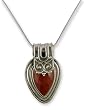 Jasper pendant necklace, 'Passion for India'