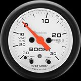 Auto Meter 5777 Phantom Full Sweep Electric Boost / Vacuum Gauge with Peak Memory and Warning