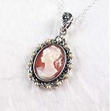 PearlHaloCoralCameoNecklace