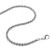 2.4mm Wheat Stainless Steel Chain Necklace