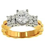 Round Diamond Engagement Ring .42cttw (CZ ctr)