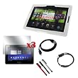 Skque Silikon Tasche wei� + Micro HDMI Kabel 1.8m + 3 x Touchscreen Stylus + 3 x Displayschutz + Micro USB Daten Kabel f�r Blackberry Playbook