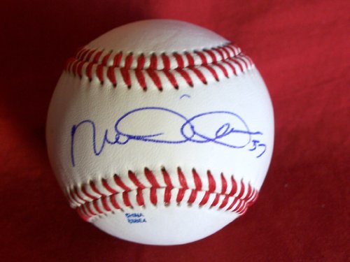 2011 World Series Mark Lowe Autographed ROLB Baseball, Texas Rangers, Seattle Mariners, Proof Photo of Mark Signing for Us.