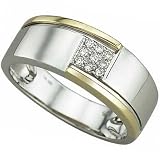 Two Tone Prominent Men's Diamond Ring