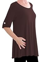Eyecatch TM Oversize - Jessica Womens Tunic Plus Size Scoop Neck Ladies Flared Long Top