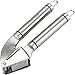 Garlic-Press with Peeler-Tube and Cleaning-Brush - (3-piece-set) - by Utopia Kitchen