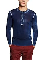 Goodwood by Belstaff Camiseta Manga Larga Hawthorn Henley (Azul)