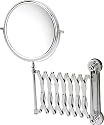 Chrome Extending Shaving Wall Mounted Mirror True Image x5  magnified 16.5cm Extends to 33cm