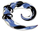 SPIRAL GLASS PLUG WITH BLUE AND PURPLE 4g - Sold Individually