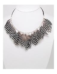 Cotton Necklace In White Base