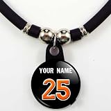 Miami Marlins Personalized Baseball Jersey Necklace with Your Name and Number