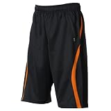 Sports Authority トレーニングウェア メンズ クイックドライ ウォームアップハーフパンツ ジャージ ダークネイビー×オレンジ