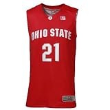 Nike - Nike Elite Ohio State Buckeyes #21 Scarlet Replica Basketball Jersey