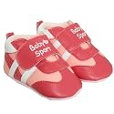 Girls 'Baby Sport' Trainer Style Pram Shoes (Pale Pink/Hot Pink) (12-18 Months)