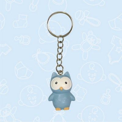 Owl Baby Shower Blue Boy Keychain Favors (Set of 12) Oh My Favors