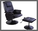 Aosom I3233 Leather Office/recliner Massage Chair with Ottoman-black