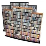 IMAGE OF QuadWidth Media Storage Rack Oak