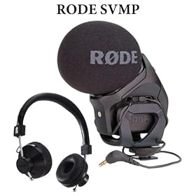 Rode SVMP On Camera Stereo Micrphone + Eskuche 45B Headphones