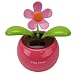 Car Rose-red Cute Flip Flap Swing Solar Flower