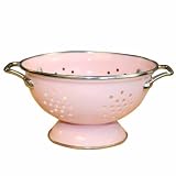 Calypso Basics, 18601, 1 Quart Enamel On Steel Colander, Pink