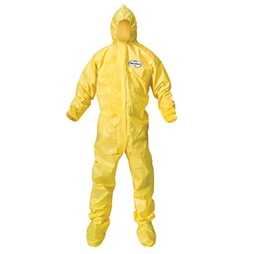 Kimberly-Clark 00684 Yellow A70 Chemical Spray Protection Coverall, X-Large (Case of 12)