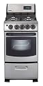 20" Freestanding Gas Range with 2.62 cu. ft. Manual Clean Oven 4 Sealed Burners Electronic Ignition and Broiler Door in Stainless Steel