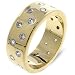 14K Gold Plated Unisex CZ Diamond Band