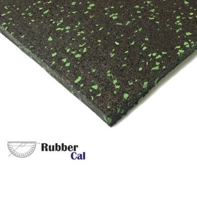 3/8 inch Elephant Bark Rubber Floor Mats - 4 feet wide rolls - Green Dot color floor mat