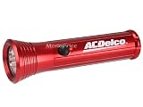 ACDelco 1 Watt Aluminum LED 3-AAA Flashlight w/ Black Holster and AAA Battery 3-Pack - Red