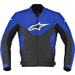 Alpinestars Indy Men's Leather Street Motorcycle Jacket - Blue