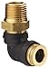 Legris 3109 56 14DOT Nylon & Nickel-Plated Brass Push-To-Connect Fitting, Complies with DOT, 90 Degree Elbow, 1/4