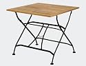 Siena Garden Peru Klapptisch 80x80 sw Gest.:Eisen/Teaklatten