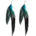 Dramatic Drop Feather Earrings