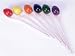 Assorted Colored Eggs & Spoons, Set of 6 Each