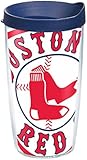 Tervis 1091441 "MLB Bost Red Sox Colossal" Tumbler with Navy Lid, 16 oz, Clear