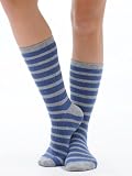 Cashmere Blend Puffy Striped Crew Socks 6 Colors Available Womens Soft and Warm Perfect Gift Item