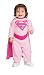 Rubie's Costume Co Superman Romper With Removable Cape Pink Supergirl, Pink Print, 6 - 12 Months