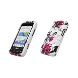 Premium Purple Flower Design Hard Snap-on Case Cover for LG Ally VS740 [Acc ....