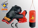 Hudora Boxen Joey Kinderbox-Set, Handschuhe und Punchsack rot/schwarz, NEU